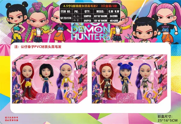 4.5-inch Chibi Demon Hunter Witch Squad Real Hair 2