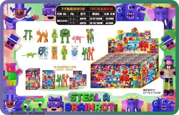 3-inch brain rot game group D