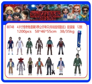 4.8-inch Stranger Things Season 5 single figure (with silicone keychain) in plastic bag, 12 types