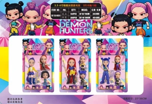 3.5-6 inch Demon Hunting Girls Real Hair