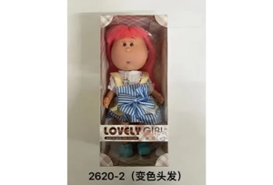 10 inch potato doll wool hair (hair changes color when heated)