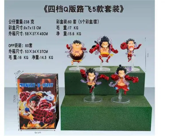 Four-tier Chibi Luffy 5-Piece Set