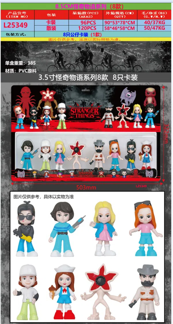 3.5-inch Stranger Things Series 8 Styles 8 Carded