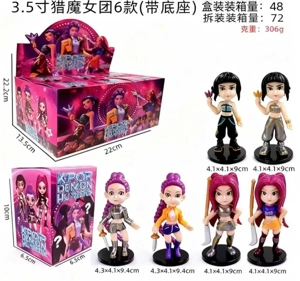 Foreign Trade PVC Figurine 3.5-inch Demon Hunting Witch Figurine 6 Types Blind Box (with Base) Boxed Finished