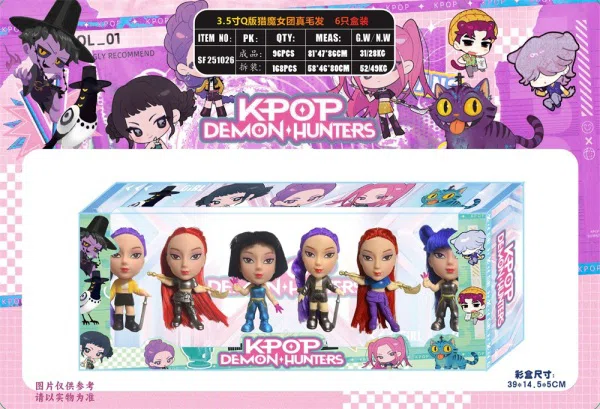 3.5-inch Chibi Demon Hunter Witch Squad Real Hair