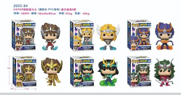 4-inch pop new Saint Seiya (enameled head PVC body) comes in a single box of 6 types