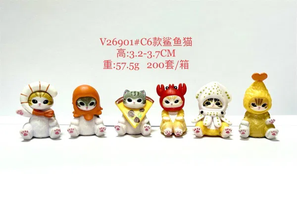 V26901#C 6 Shark Cat characters