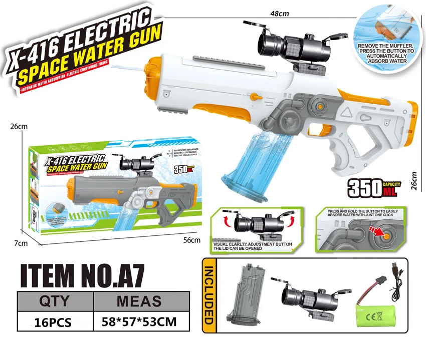 MP5 High-Speed Electric Self-Priming Water Gun (Water Capacity 500ML)