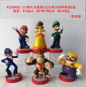 3 inch wedding Mario 2 doll single OPP bag 6 types
