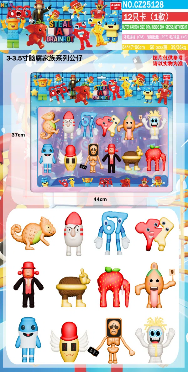 3.5 inch Brain Decay Family (New) 12 Cards (1 Mixed)