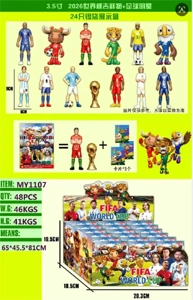 3.5-inch World Cup Soccer Mascot Figures 24 Blind Bag Display Pack