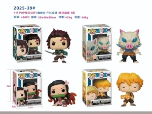 4-inch Vinyl Head Demon Slayer Figurine Single Boxed / 4 Mixed Styles