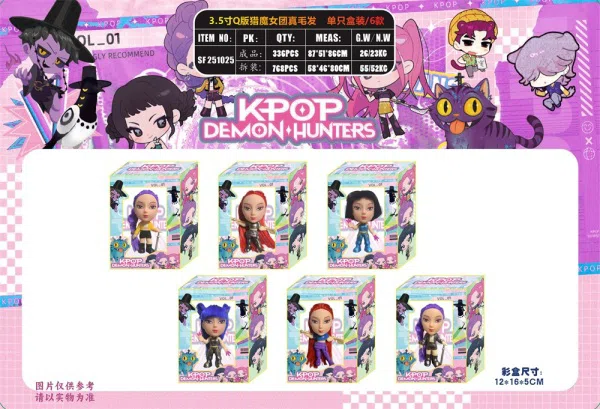 3.5 inch Chibi Demon Hunting Girls Real Hair