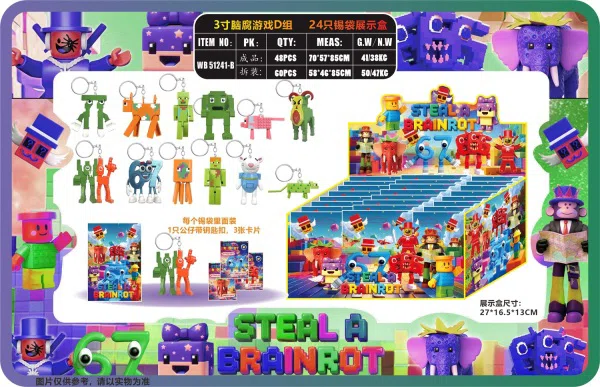 3-inch brain rot game group D