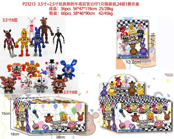 3.5' 2.5' Midnight Harem doll with teddy bears comes in 1 tin bag, 24 bags in a display box