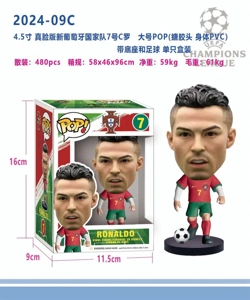 4.5 inch POP Soccer Star Live Edition Ronaldo Single Box (Enameled Head, PVC Body)