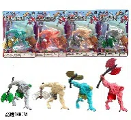 Solid Assembled Giant Axe Warrior, 4 Colors