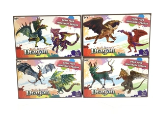 Graffiti soft glue Jurassic pterosaur painting set 4 mixed sets