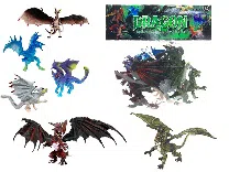 Solid Soft Rubber Western Monster Dragon (6PCS)