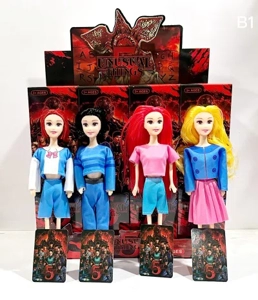 Latest hot-selling 'Stranger Things 5' 11-inch Barbie full-body, multiple mixed versions, 16pcs display box