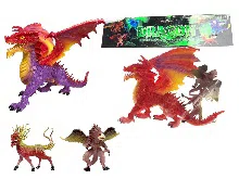 Red Large Flying Dragon with 2 Small Dragons
