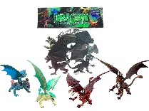 Solid Soft Rubber Western Magic Dragon (4PCS)