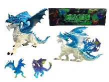 White Large Flying Dragon with 2 Small Dragons