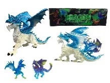 White Large Flying Dragon with 2 Small Dragons