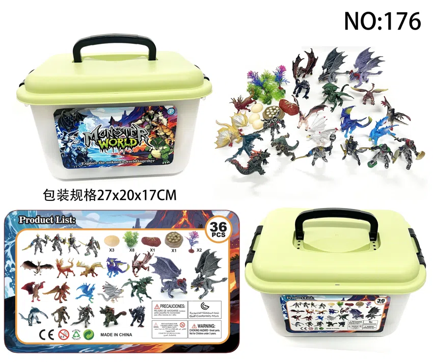 Eco-Friendly Dinosaur Monster World Set 36PCS