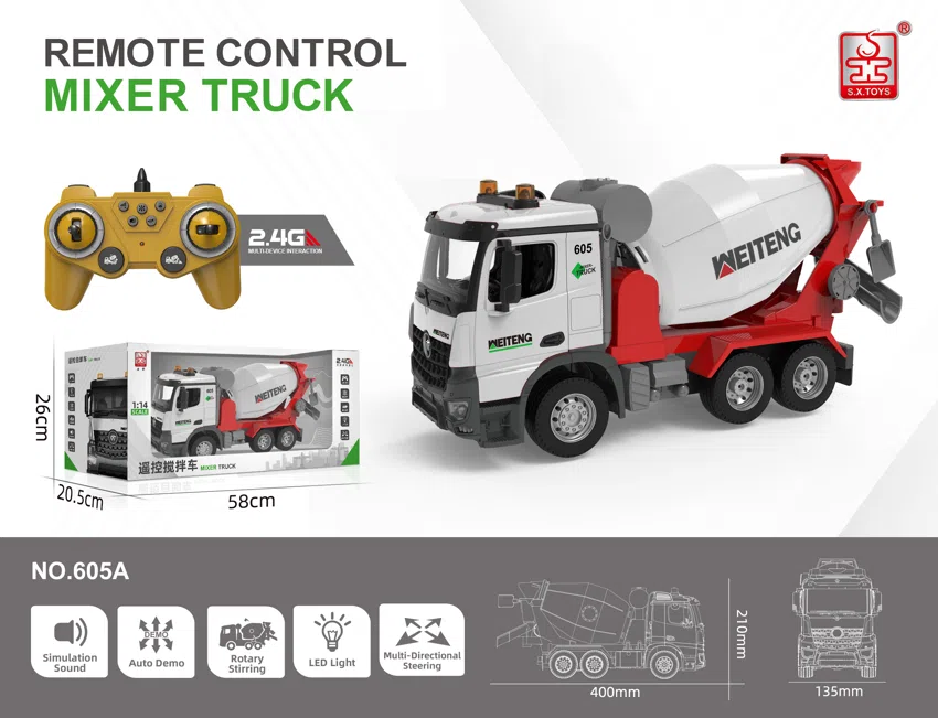 1:14 Remote Control Cement Mixer Truck