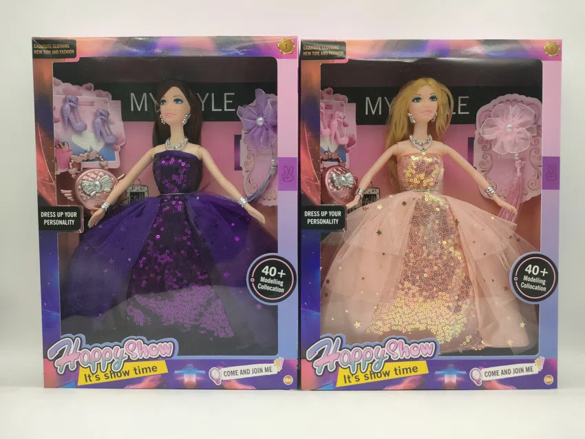 11 inch with hand bun flower solid body fashion banana doll