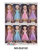 12-inch real body movable joint fashion lolita doll, set of 8