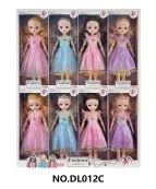 12-inch real body movable joint fashion lolita doll, set of 8