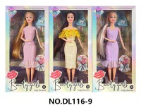 11.5-inch fully articulated fashion long-haired Barbie doll with handbag