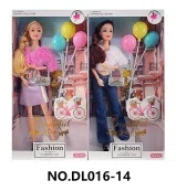 11.5-inch fully jointed fashion Barbie doll set, with handbag, balloon