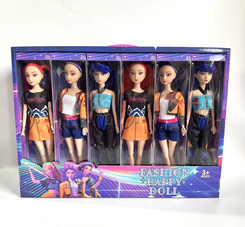 Display box 30CM light and music 11-joint fully articulated beautiful girl, set of 12