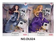 11.5-inch fully jointed fashion evening gown Barbie doll, with bracelet, earrings, handbag