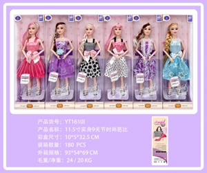 11.5-inch real body 9-joint Angel fashion Barbie doll 6 styles mixed