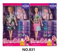 11.5-inch fully jointed fashion Barbie doll, with face mask, personal care set