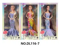 11.5-inch fully articulated fashion long-haired mermaid cheongsam Barbie doll with bracelet