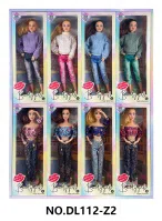 11.5-inch real body movable joint fashion outfit Barbie doll, set of 8