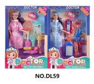 11.5-inch fully jointed fashion nurse Barbie doll, with medicine box, medical stethoscope set
