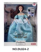 11.5-inch real body movable joint fashion dress Barbie doll, with bracelet, necklace, earrings, handbag, crystal shoes