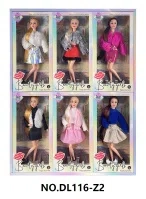 11.5-inch fully articulated fashion outfit Barbie doll, set of 6