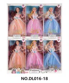 11.5-inch fully jointed fashion evening gown Barbie doll, with shoes, bracelet, set of 6