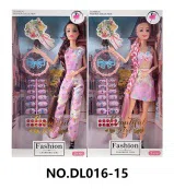 11.5-inch fully jointed fashion long-braid Barbie doll set, with headwear, bracelet, nail stickers