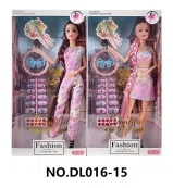 11.5-inch fully jointed fashion long-braid Barbie doll set, with headwear, bracelet, nail stickers