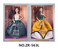 11.5-inch fully jointed fashion evening gown Barbie doll, with bracelet, necklace, handbag