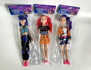 PVC card head bag 30CM tall light and music 11-joint fully articulated beautiful girl, 3 assorted styles