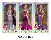 11.5-inch real body movable joint fashion long-haired mermaid cheongsam Barbie doll, with bracelet